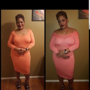Coral bodycon